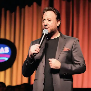 At the comedy club, the comedian opened with a joke about his wife forgetting to put his football game on the agenda for the weekend.