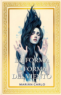 Cover of 'La Forma del Viento' by Marián Carlo featuring golden Greek-style borders