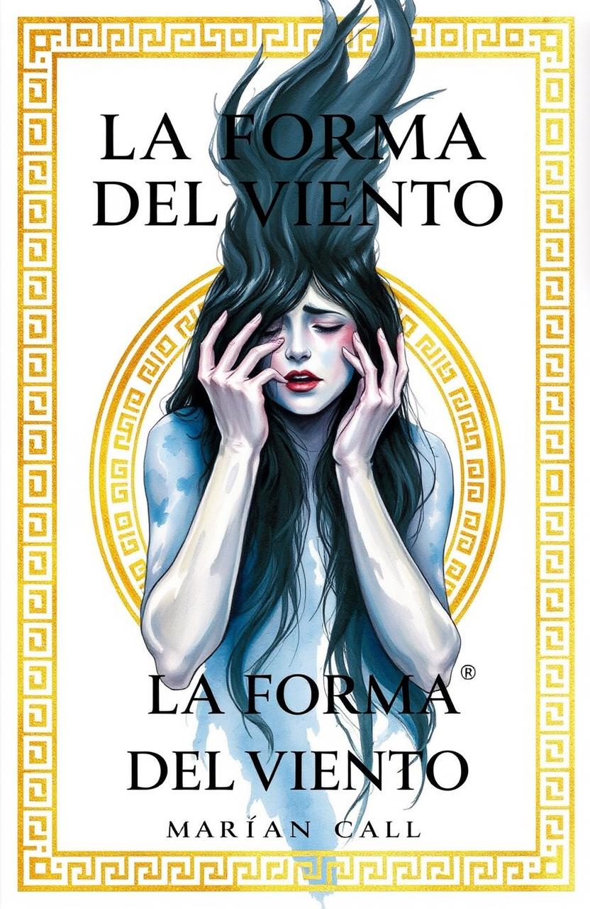 Cover of 'La Forma del Viento' by Marián Carlo featuring golden Greek-style borders