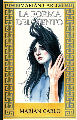 Cover of 'La Forma del Viento' by Marián Carlo featuring golden Greek-style borders