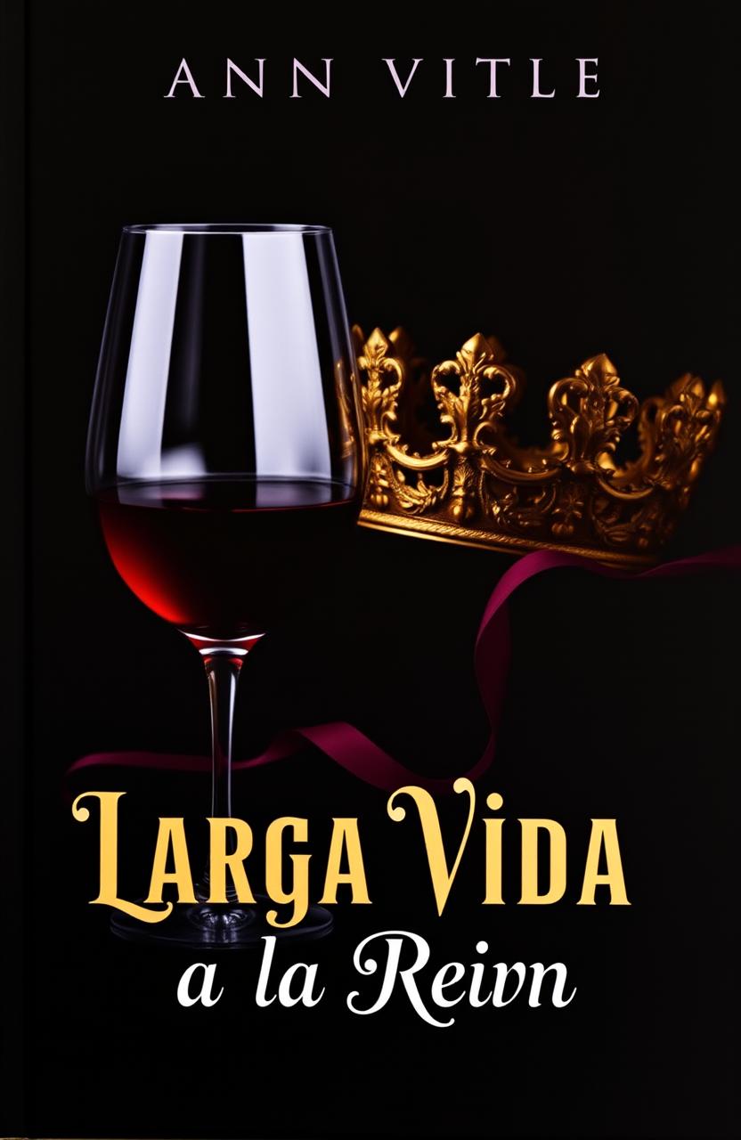 A captivating book cover design featuring a dark, moody background with deep shades of black and burgundy
