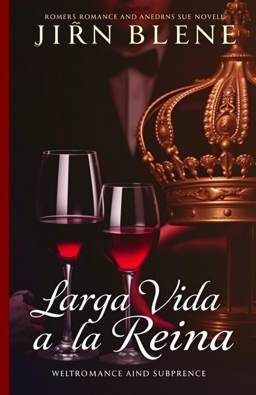 A mysterious and alluring book cover for a romance and suspense novel featuring dark colors