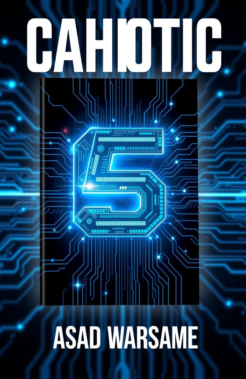 A striking book cover design featuring high-tech elements and a futuristic aesthetic