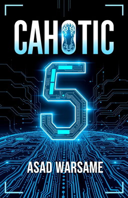 A striking book cover design featuring high-tech elements and a futuristic aesthetic