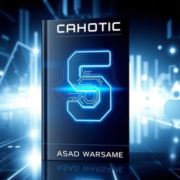 A futuristic book cover featuring a high-tech blue and silver color scheme