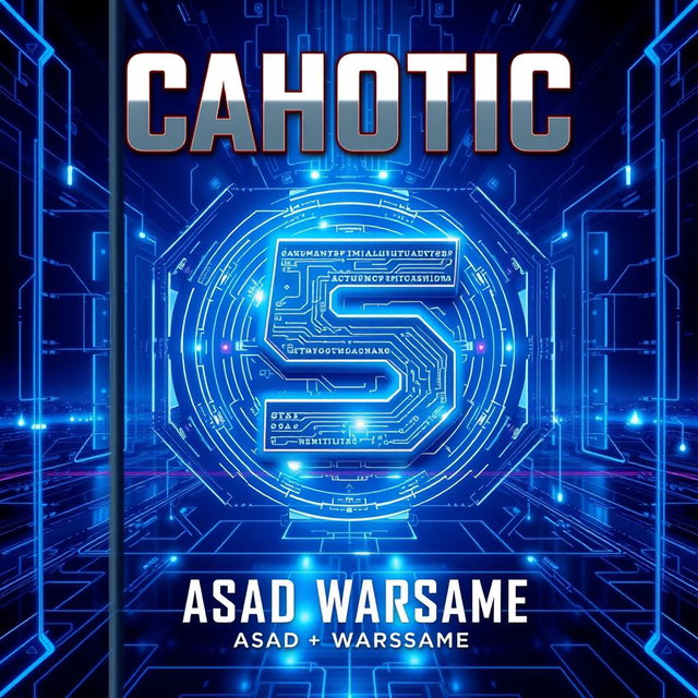 A futuristic book cover featuring a high-tech blue and silver color scheme