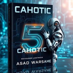 A captivating book cover design featuring high-tech elements and a futuristic aesthetic