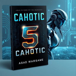 A captivating book cover design featuring high-tech elements and a futuristic aesthetic
