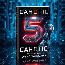 A captivating book cover design featuring high-tech elements and a futuristic aesthetic