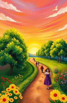 An artistic representation of the concept of 'A Better Way,' illustrating a path that symbolizes positive change and hope