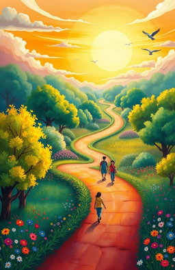 An artistic representation of the concept of 'A Better Way,' illustrating a path that symbolizes positive change and hope