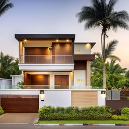 A modern house with a ground floor that includes a wash area, a servant room, ample storage, a fully-equipped kitchen, a dining area, a comfortable living room, a powder room, a welcoming guest room, and a serene pooja room.