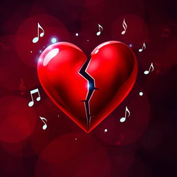 A beautifully designed digital wallpaper representing a broken heart theme