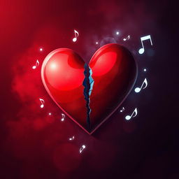 A beautifully designed digital wallpaper representing a broken heart theme