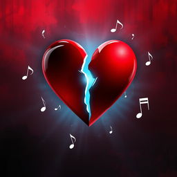 A beautifully designed digital wallpaper representing a broken heart theme