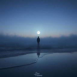 A serene and melancholic digital artwork that embodies the mood of sadness and reflection