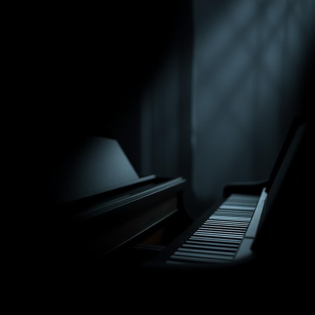 A deep and emotional soundscape of sad music, featuring a blend of slow piano melodies infused with soft strings and gentle acoustic guitar