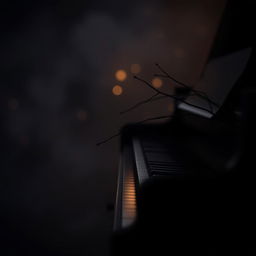 A deep and emotional soundscape of sad music, featuring a blend of slow piano melodies infused with soft strings and gentle acoustic guitar