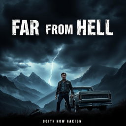Design a movie cover for a suspenseful drama titled 'Far From Hell'