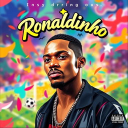 A vibrant and dynamic album cover featuring a stylized portrait of an artist named King PG, who has a confident and charismatic expression