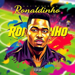 A vibrant and dynamic album cover featuring a stylized portrait of an artist named King PG, who has a confident and charismatic expression