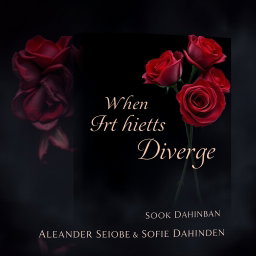 An elegant book cover design titled "When Hearts Diverge" by Alexandra Schober & Sofie Dahinden