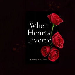 An elegant book cover design for "When Hearts Diverge" by Alexandra Schober & Sofie Dahinden