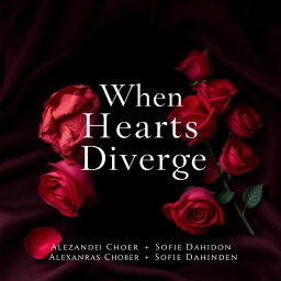 An elegant book cover design for "When Hearts Diverge" by Alexandra Schober & Sofie Dahinden
