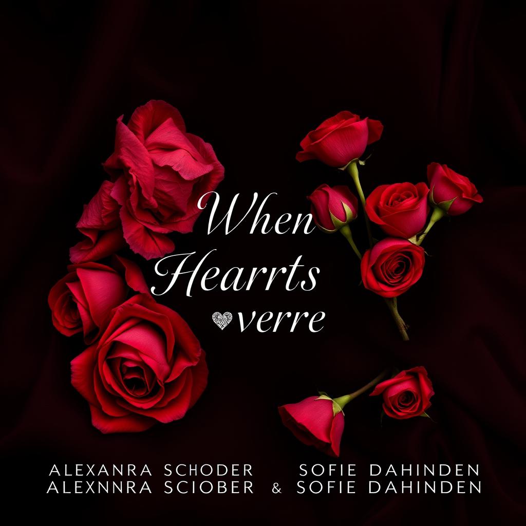 An elegant book cover design for "When Hearts Diverge" by Alexandra Schober & Sofie Dahinden