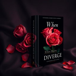 An elegant book cover design for "When Hearts Diverge" by Alexandra Schober & Sofie Dahinden