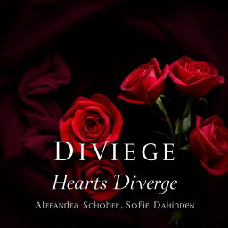 An elegant book cover design for "When Hearts Diverge" by Alexandra Schober & Sofie Dahinden