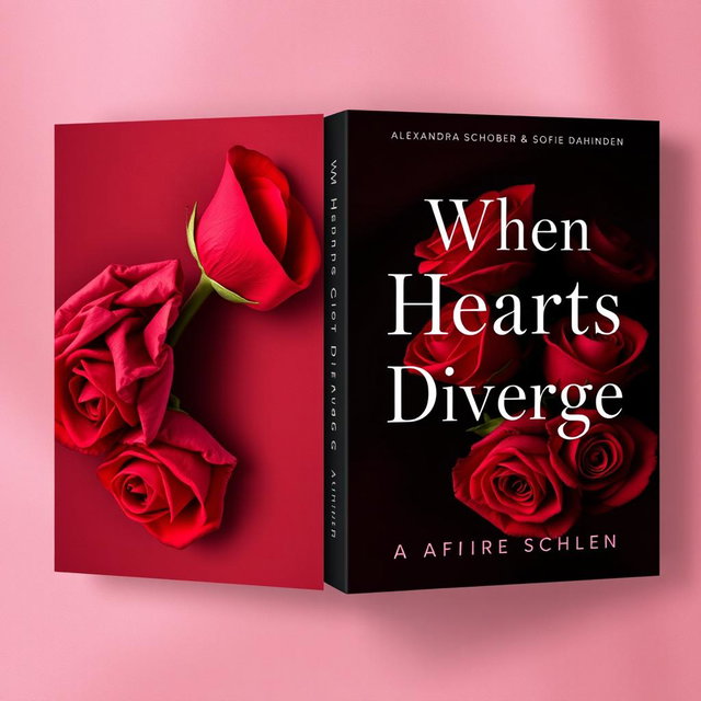 An elegant book cover design for "When Hearts Diverge" by Alexandra Schober & Sofie Dahinden