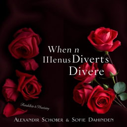 An elegant book cover design for "When Hearts Diverge" by Alexandra Schober & Sofie Dahinden