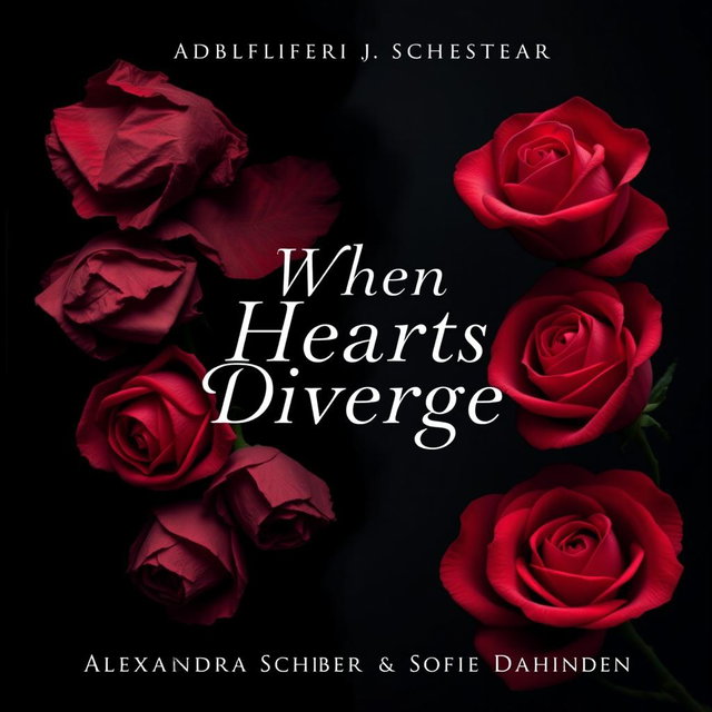 Book cover design for 'When Hearts Diverge' by Alexandra Schober and Sofie Dahinden