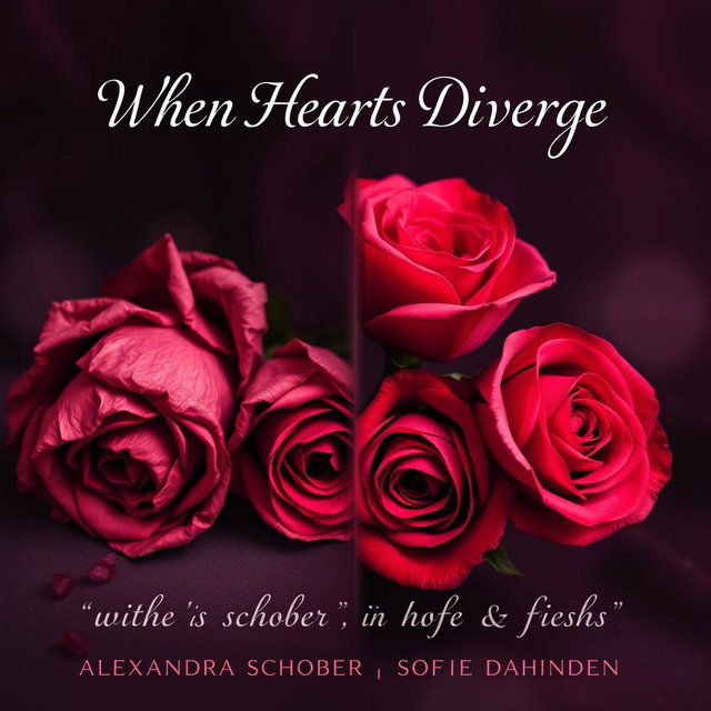 A book cover for 'When Hearts Diverge' by Alexandra Schober and Sofie Dahinden