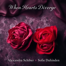 A book cover for 'When Hearts Diverge' by Alexandra Schober and Sofie Dahinden