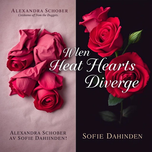 A book cover design for 'When Hearts Diverge' by Alexandra Schober and Sofie Dahinden