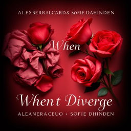 A book cover design for 'When Hearts Diverge' by Alexandra Schober and Sofie Dahinden