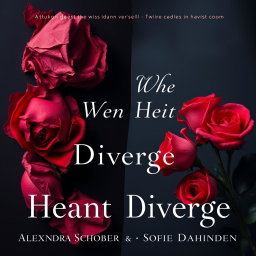 A book cover design for 'When Hearts Diverge' by Alexandra Schober and Sofie Dahinden