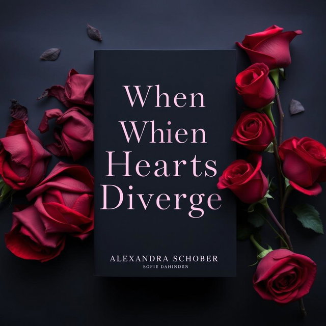 A book cover design for 'When Hearts Diverge' by Alexandra Schober and Sofie Dahinden