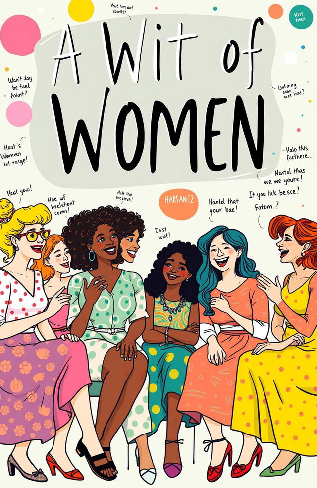 A whimsical and artistic representation of the title 'A Wit of Women'