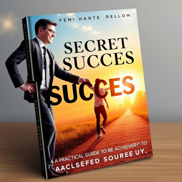 A captivating book cover design for 'Secrets of Success: A Practical Guide to Achieving Your Dreams'
