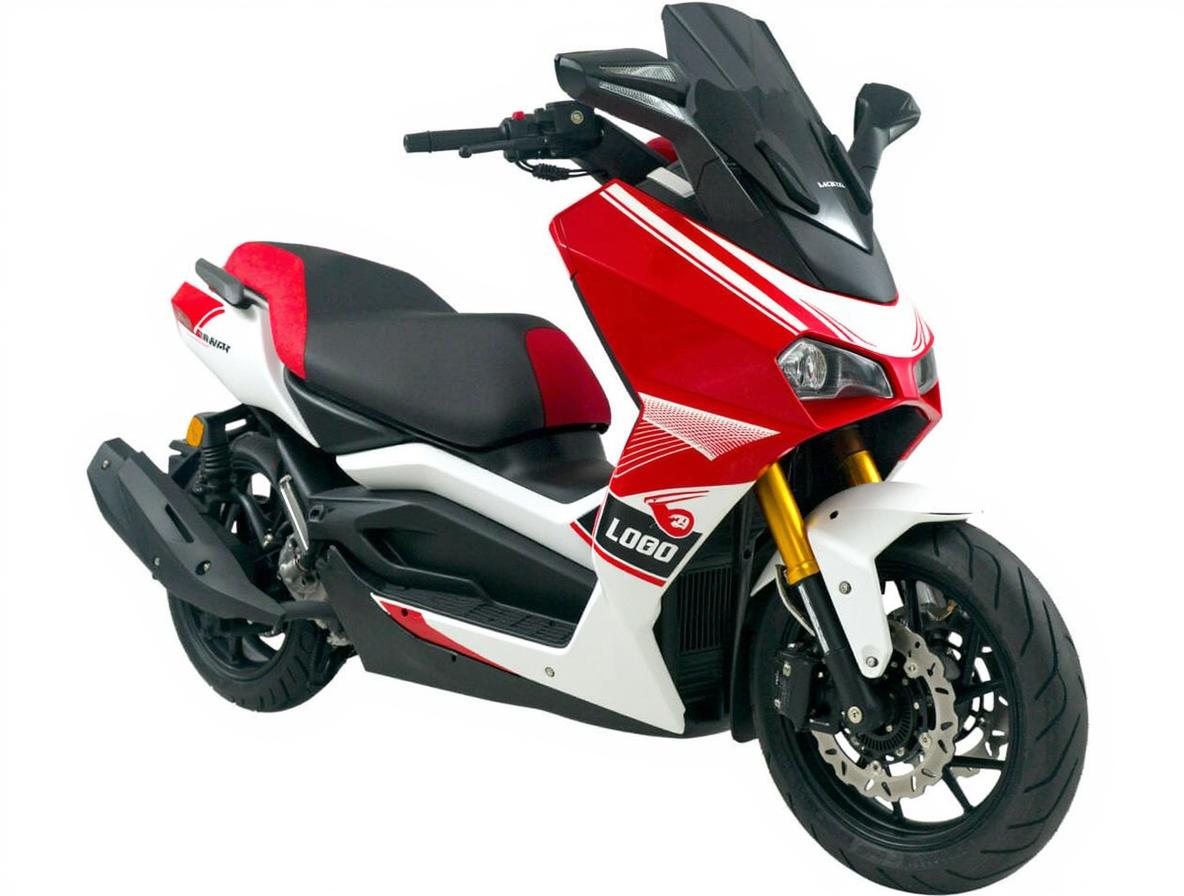 A sleek and modern sporty scooter featuring a dynamic design