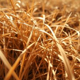 A close-up photograph of dry grass, shot from a 45° height angle