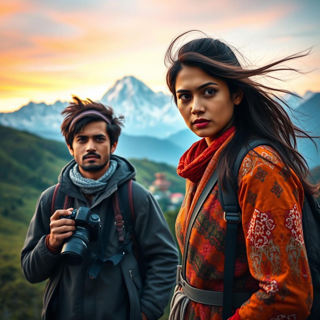 A breathtaking landscape of Nepal featuring the majestic Himalayas as a backdrop
