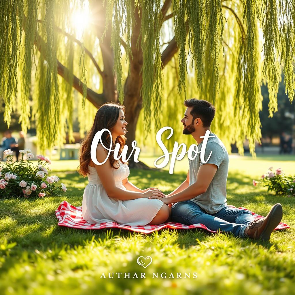 A charming romance book cover titled 'Our Spot'