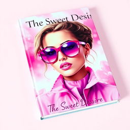 A stunning book cover titled 'The Sweet Desire', featuring a beautifully painted woman wearing stylish pink clothes