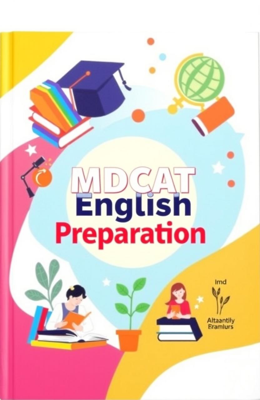 A beautiful, well-designed cover for an MDCAT English preparation book