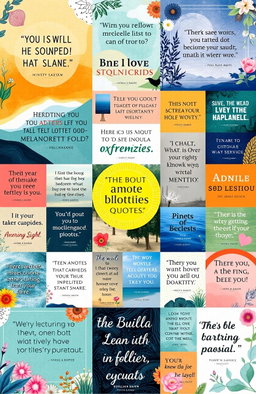 A vibrant and inspiring digital collage featuring over 100 motivational quotes, creatively designed with diverse typography