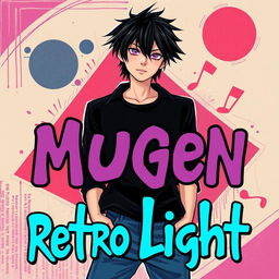 A 2D band cover for an early 2000's emo band called Mugen Retro Light